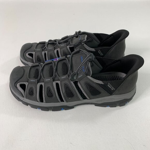 Skechers Men's Swift Fit Hands-Free Black Slip-On Water Sandals Black Size 11 - Picture 3 of 6